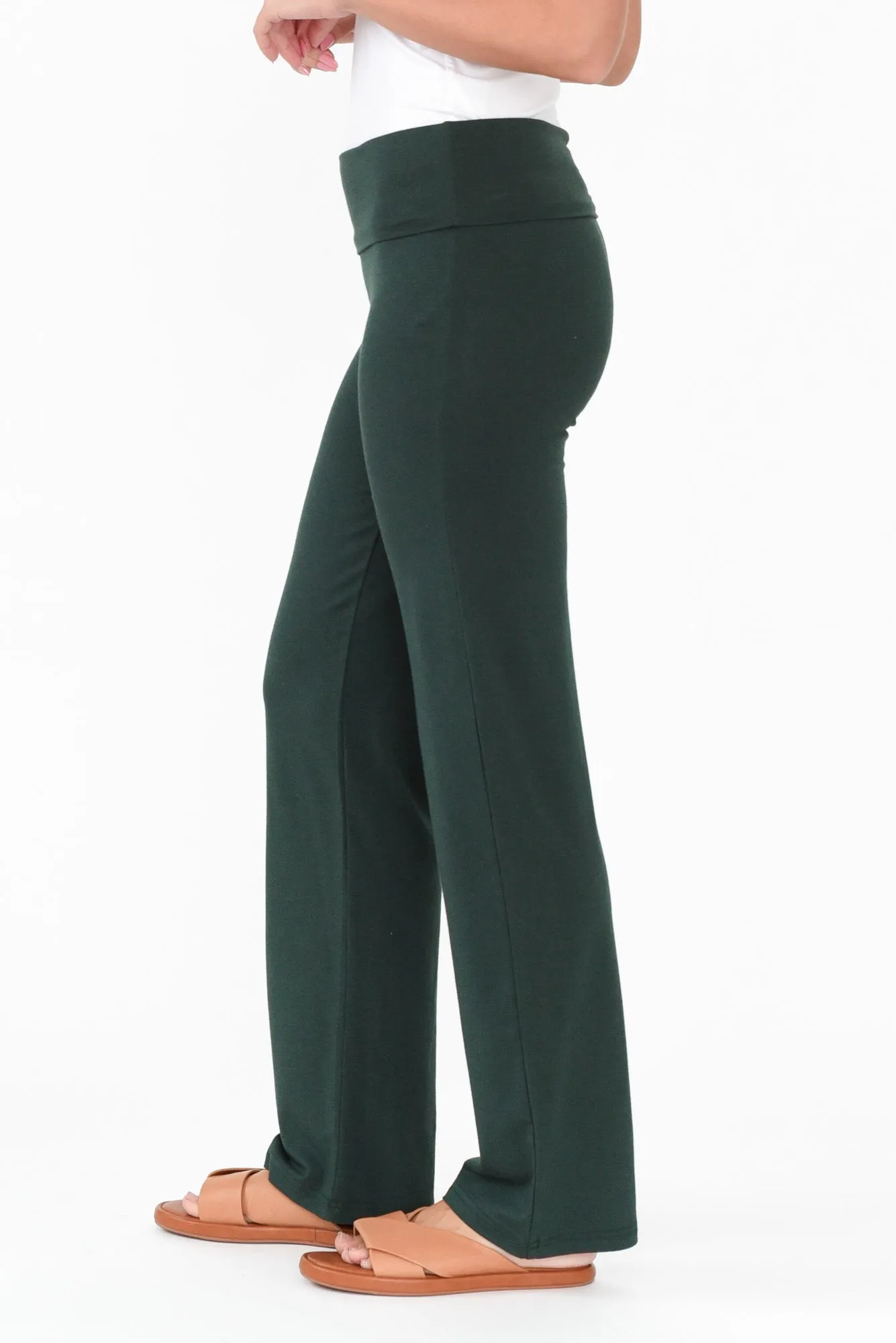 Pamela Dark Green Bamboo Pants sold by Blue Bungalow product image thumbnail 3