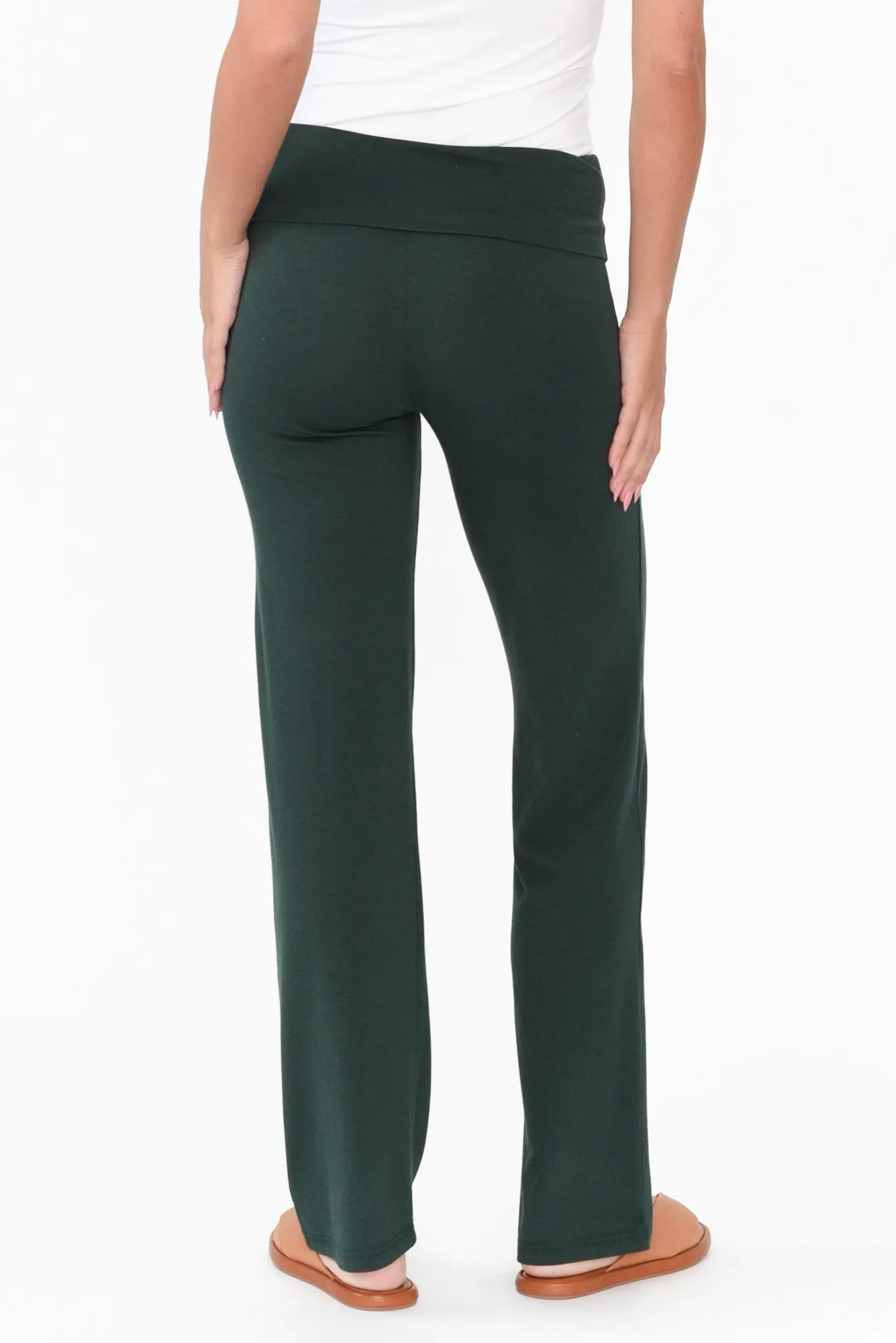 Pamela Dark Green Bamboo Pants sold by Blue Bungalow product image thumbnail 4