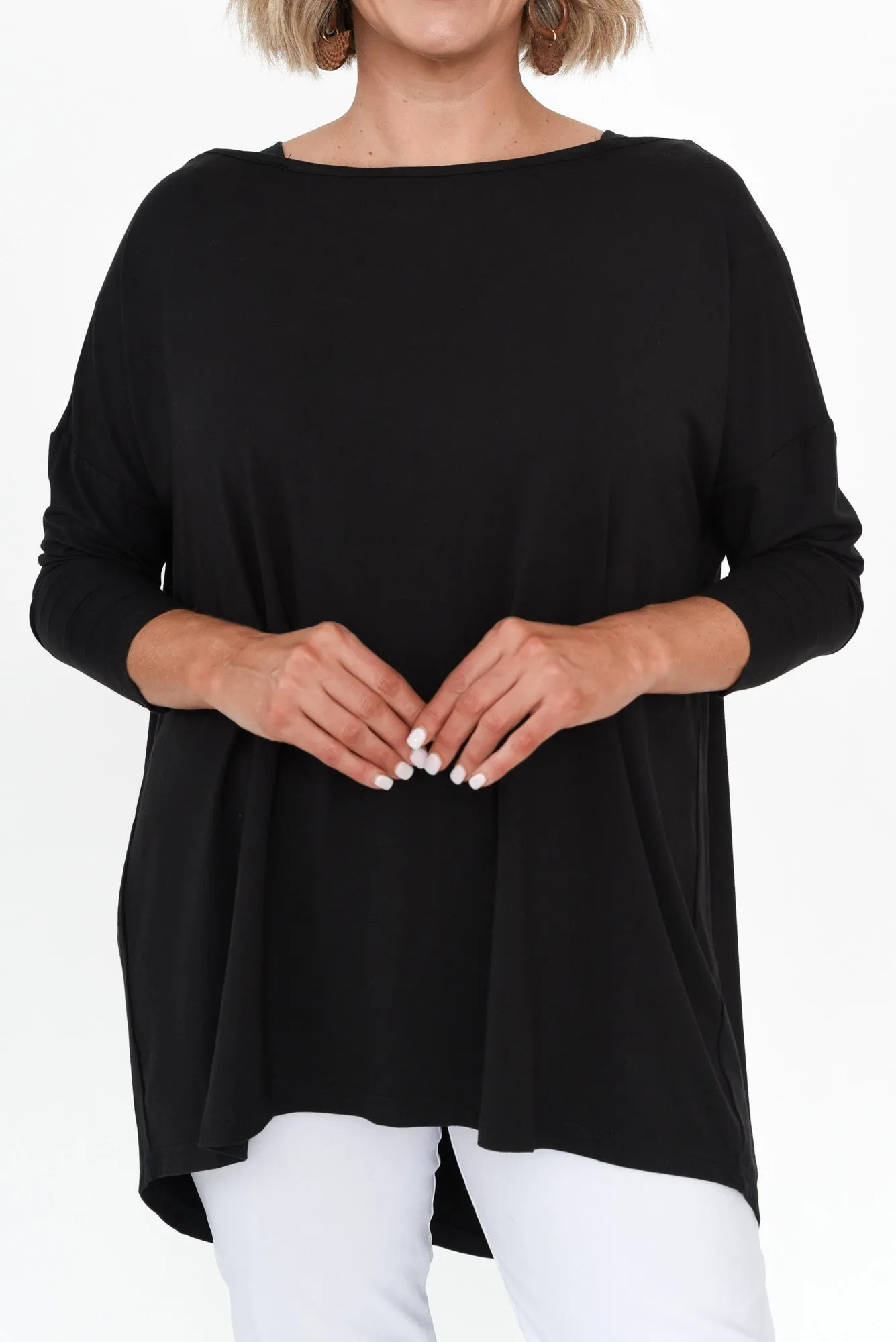 Anakin Black Hi Lo Bamboo Top sold by Blue Bungalow product image thumbnail 5