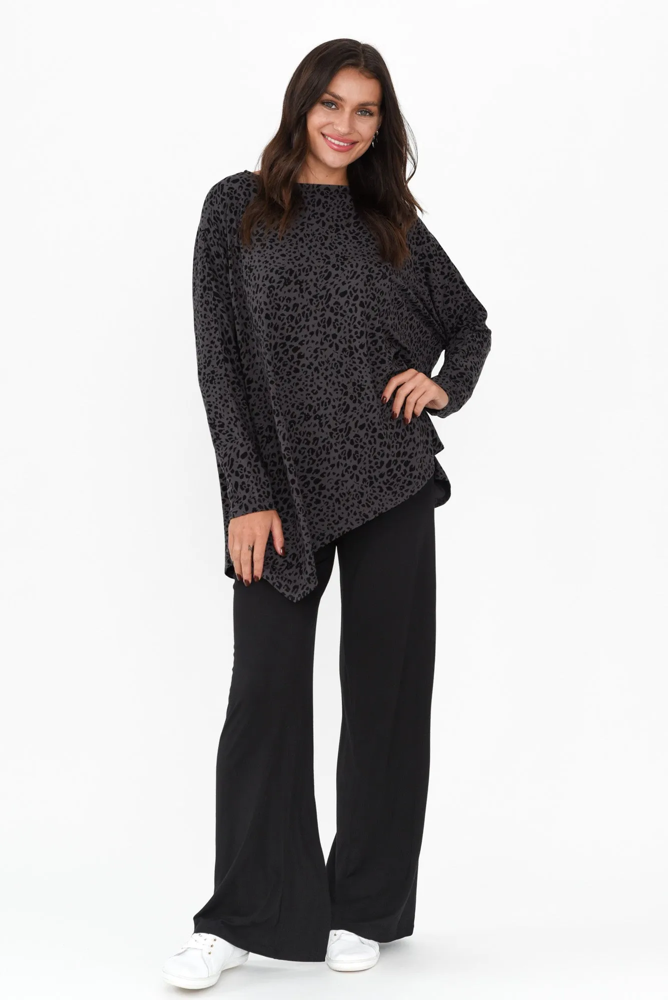 Cory Black Bamboo Wide Leg Pants sold by Blue Bungalow product image thumbnail 2