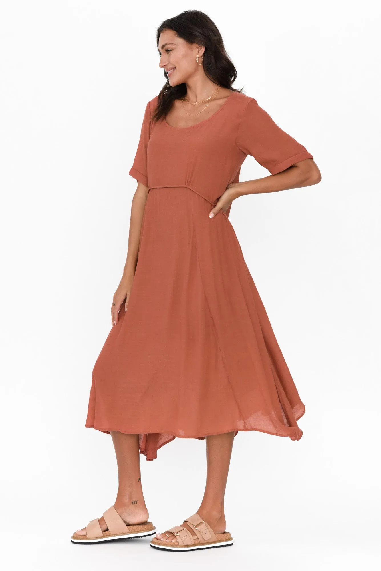 Everlyn Rust Crescent Dress sold by Blue Bungalow product image thumbnail 3