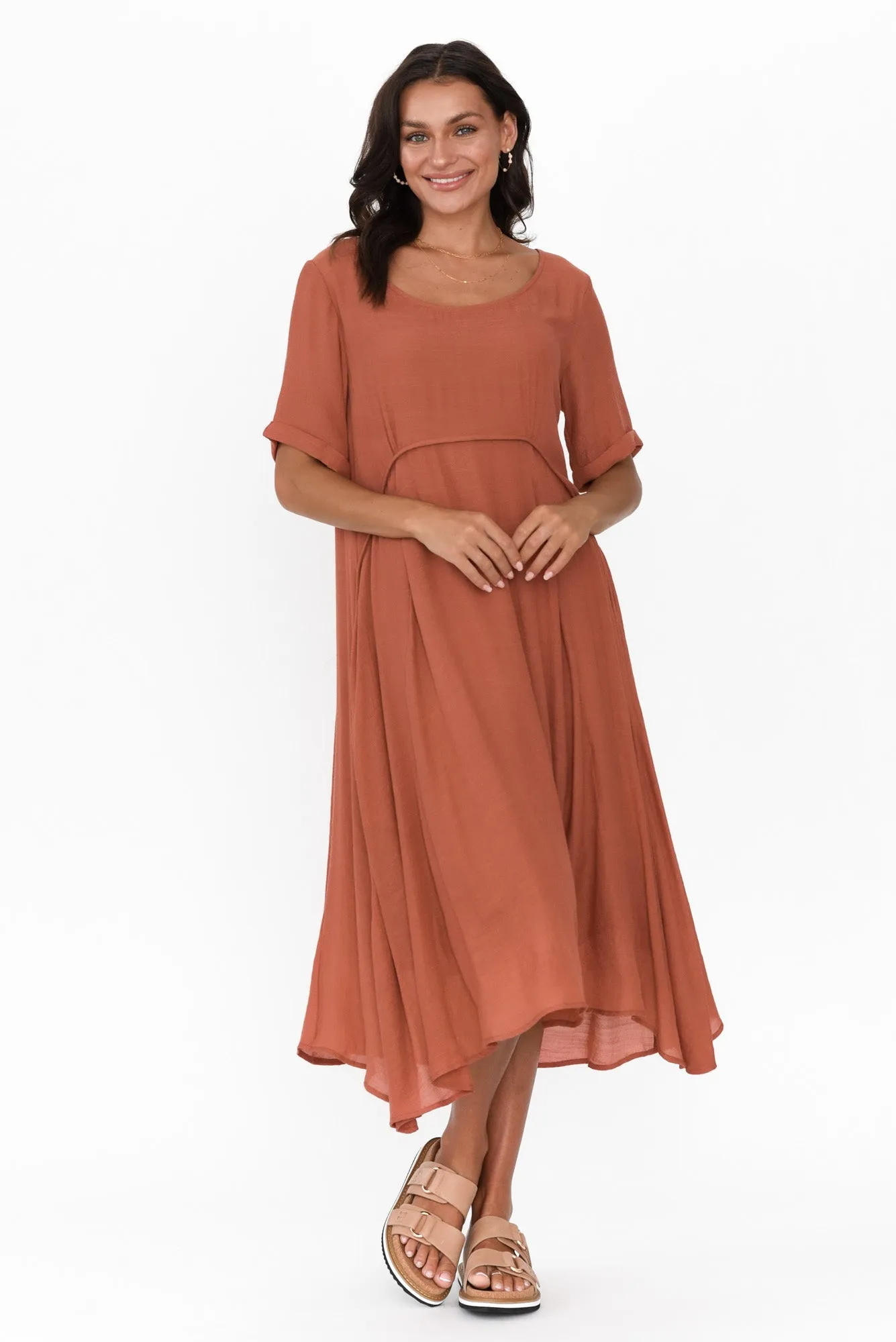 Everlyn Rust Crescent Dress sold by Blue Bungalow product image thumbnail 2