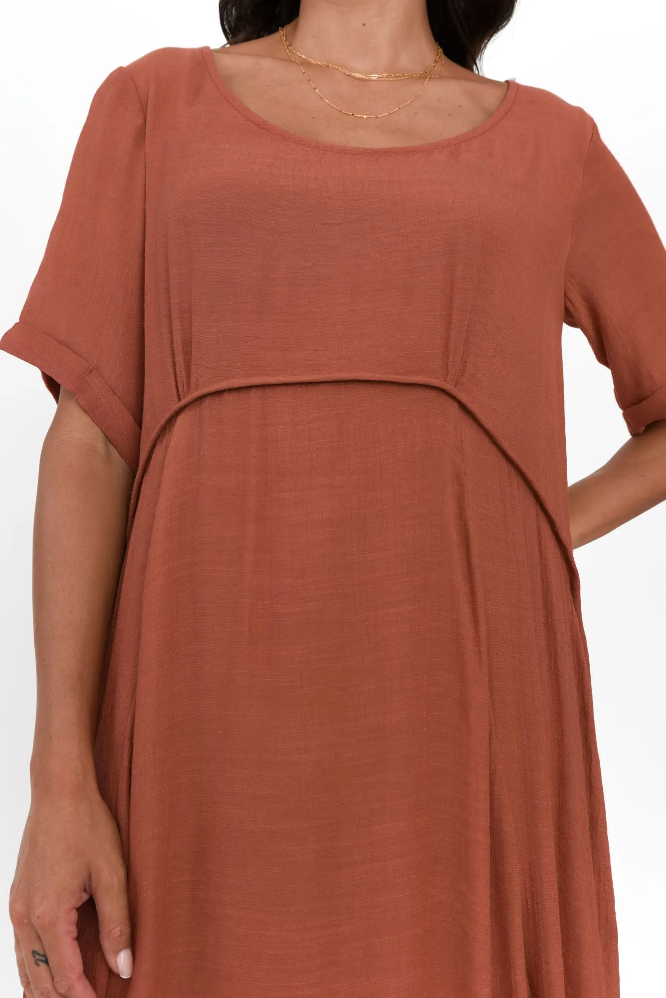 Everlyn Rust Crescent Dress sold by Blue Bungalow product image thumbnail 5