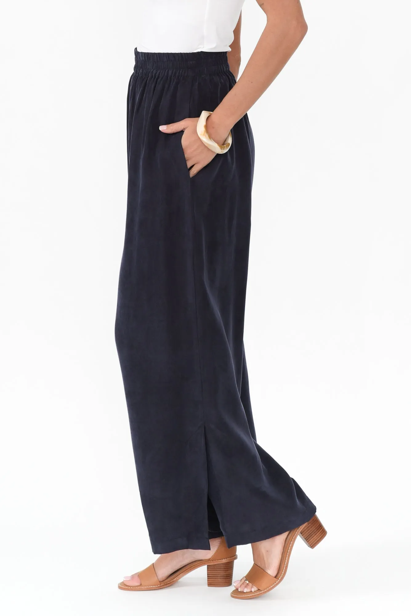 Vault Navy Cupro Pants sold by Blue Bungalow product image thumbnail 3