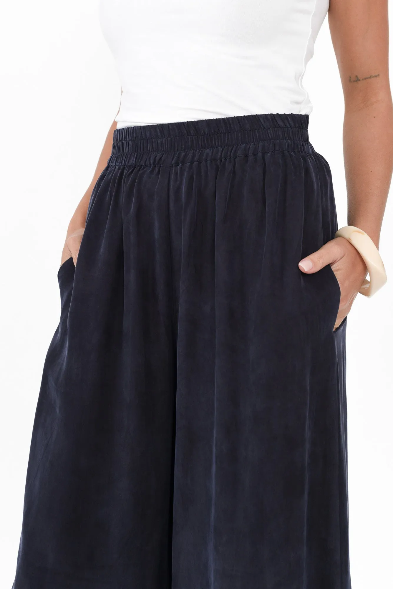 Vault Navy Cupro Pants sold by Blue Bungalow product image thumbnail 5