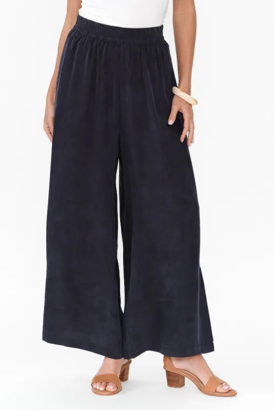 Vault Navy Cupro Pants sold by Blue Bungalow