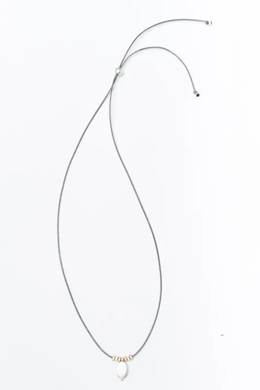 Allura Silver Oval Pendant Necklace sold by Blue Bungalow
