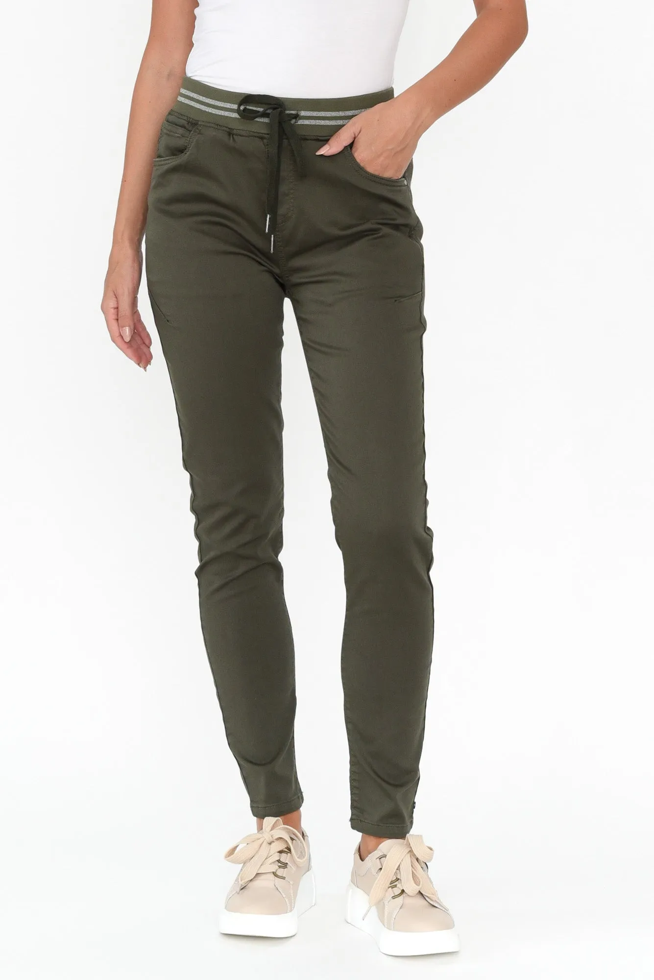 Margo Khaki Jogger Pants sold by Blue Bungalow product image thumbnail 2