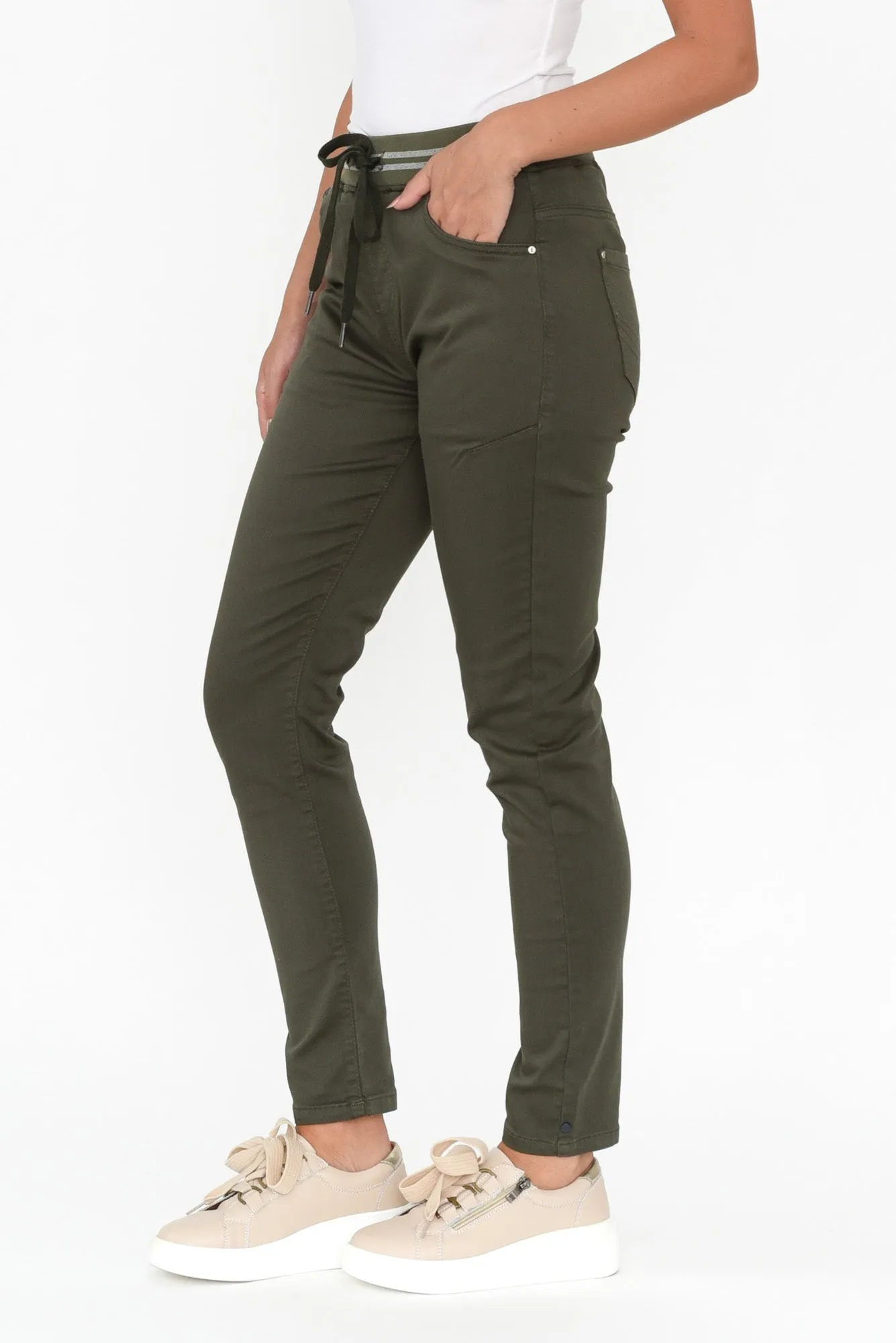Margo Khaki Jogger Pants sold by Blue Bungalow product image thumbnail 4