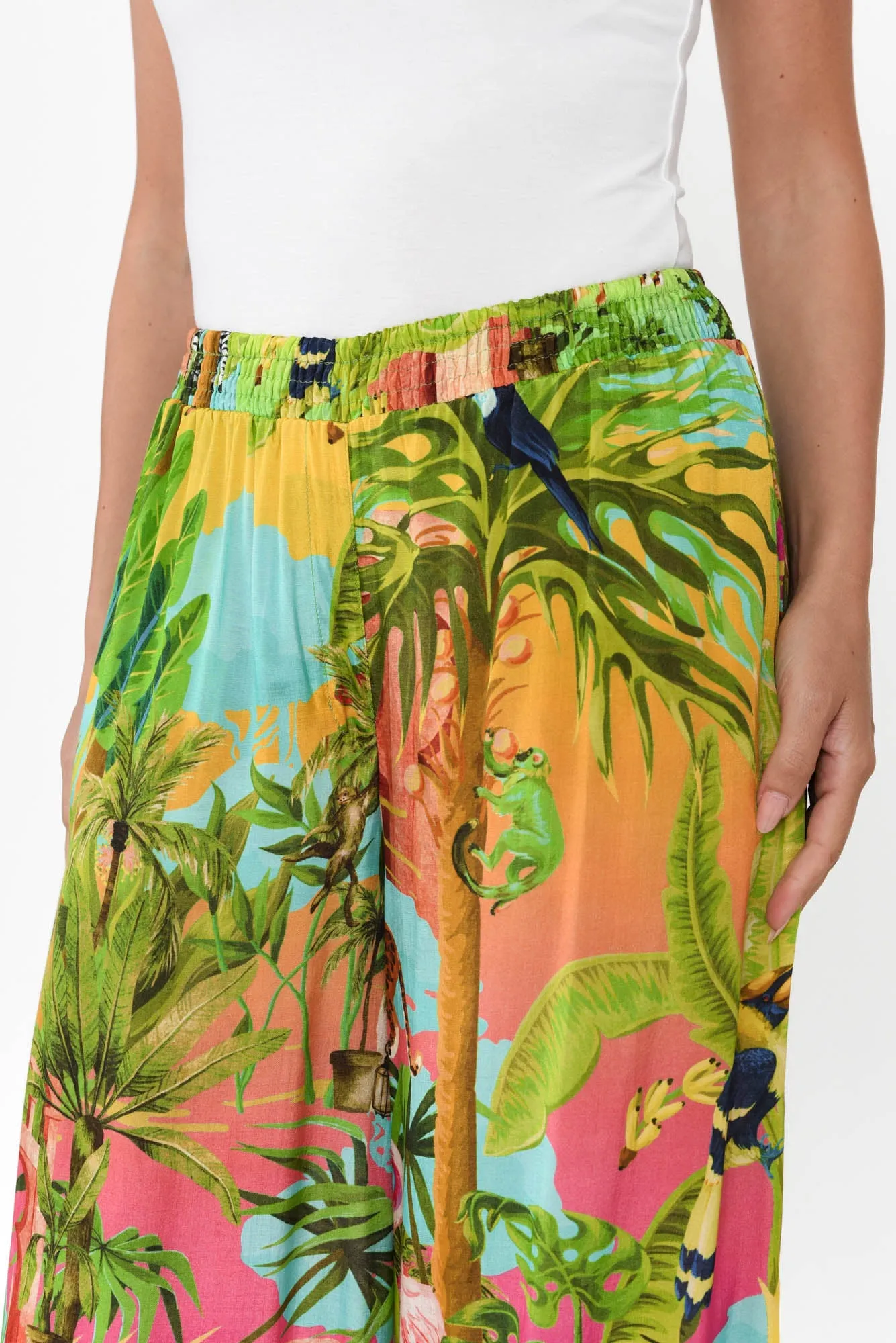 Lani Pink Garden Wide Leg Pants sold by Blue Bungalow product image thumbnail 3