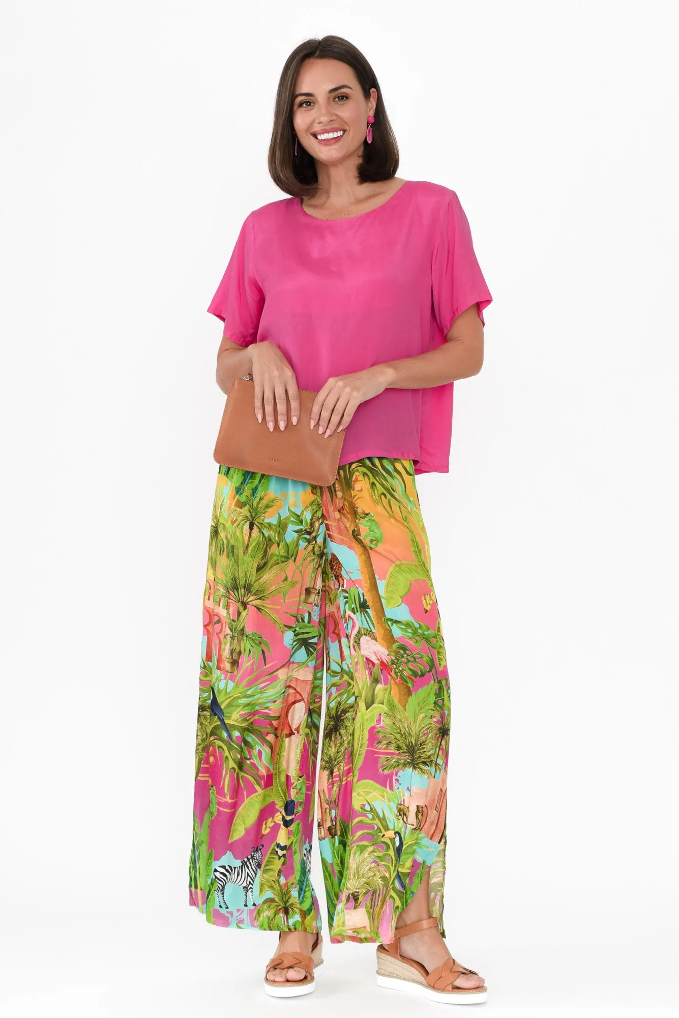 Lani Pink Garden Wide Leg Pants sold by Blue Bungalow product image thumbnail 2