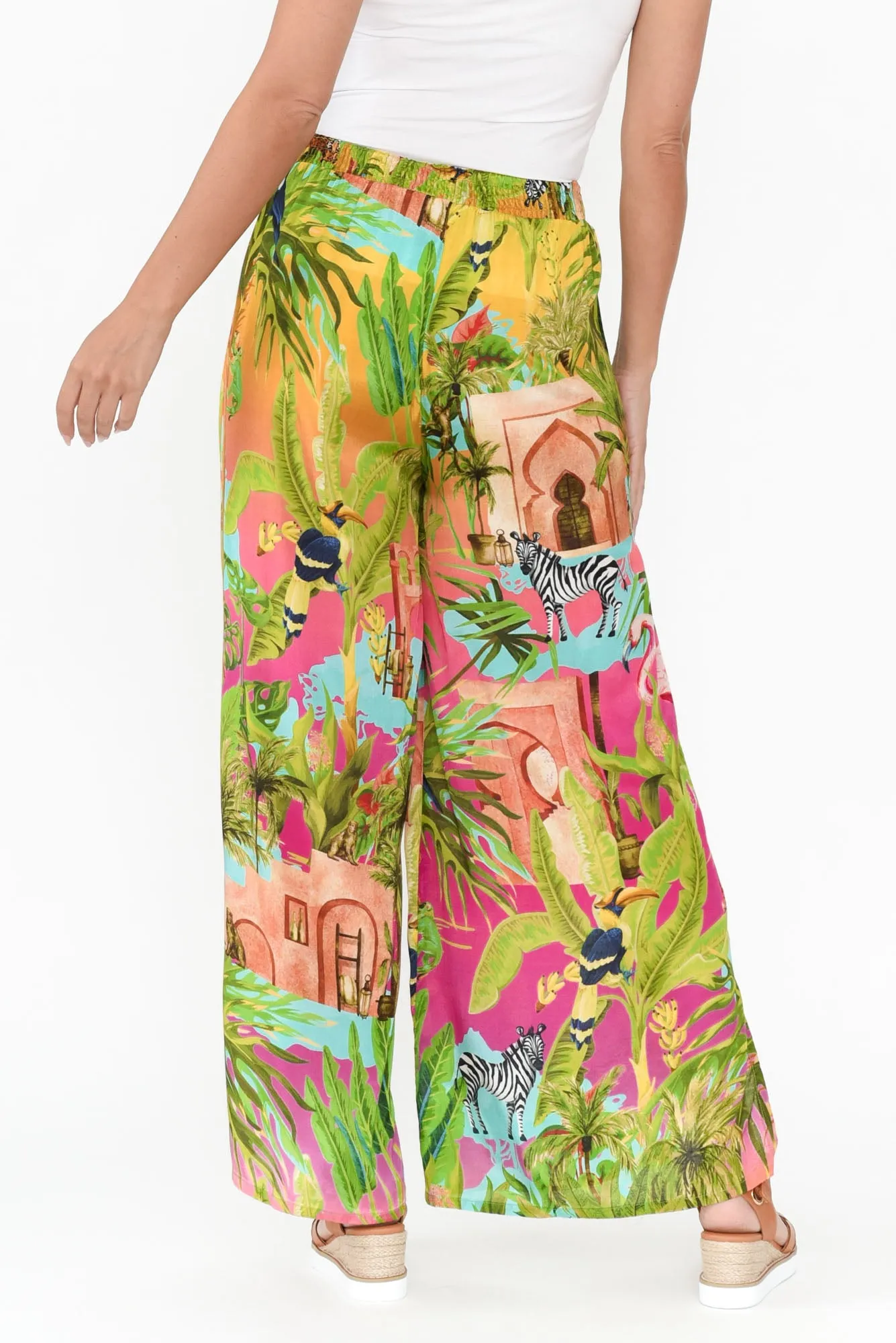 Lani Pink Garden Wide Leg Pants sold by Blue Bungalow product image thumbnail 5