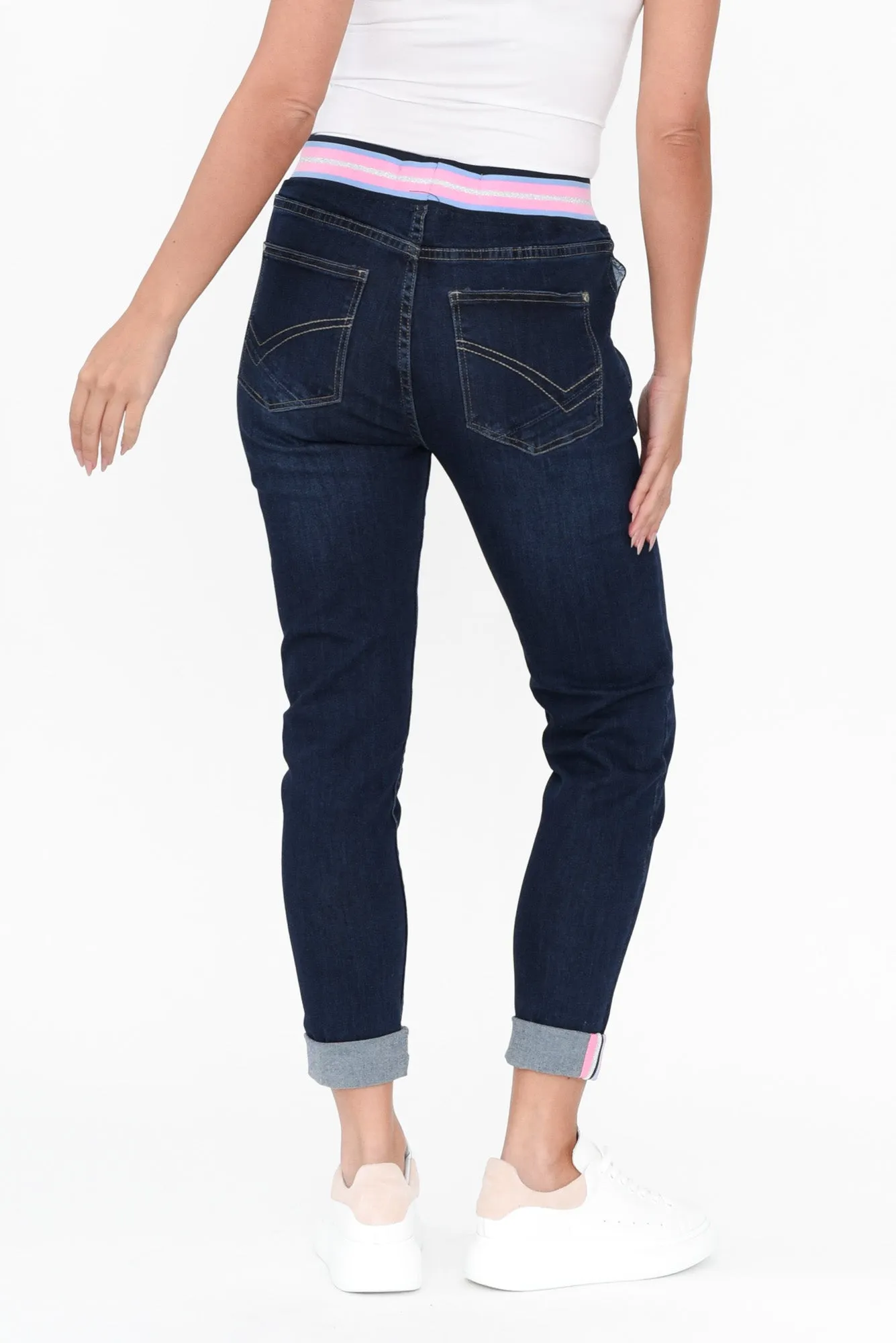 Arielle Dark Denim Jogger Pants sold by Blue Bungalow product image thumbnail 5