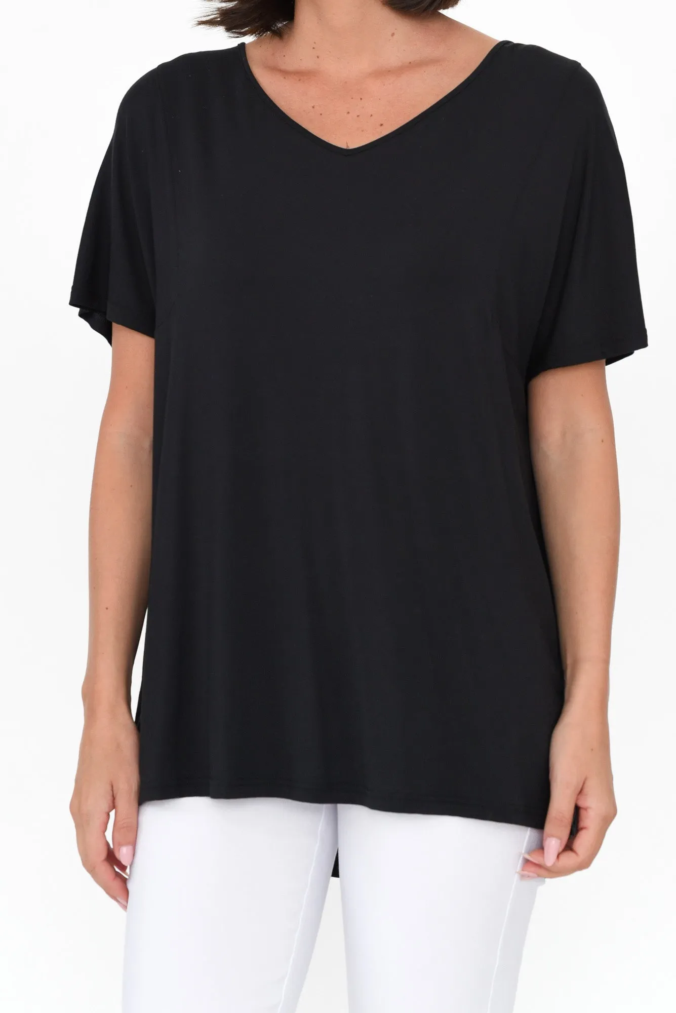 Ivy Black Micro Modal Swing Tee sold by Blue Bungalow product image thumbnail 5