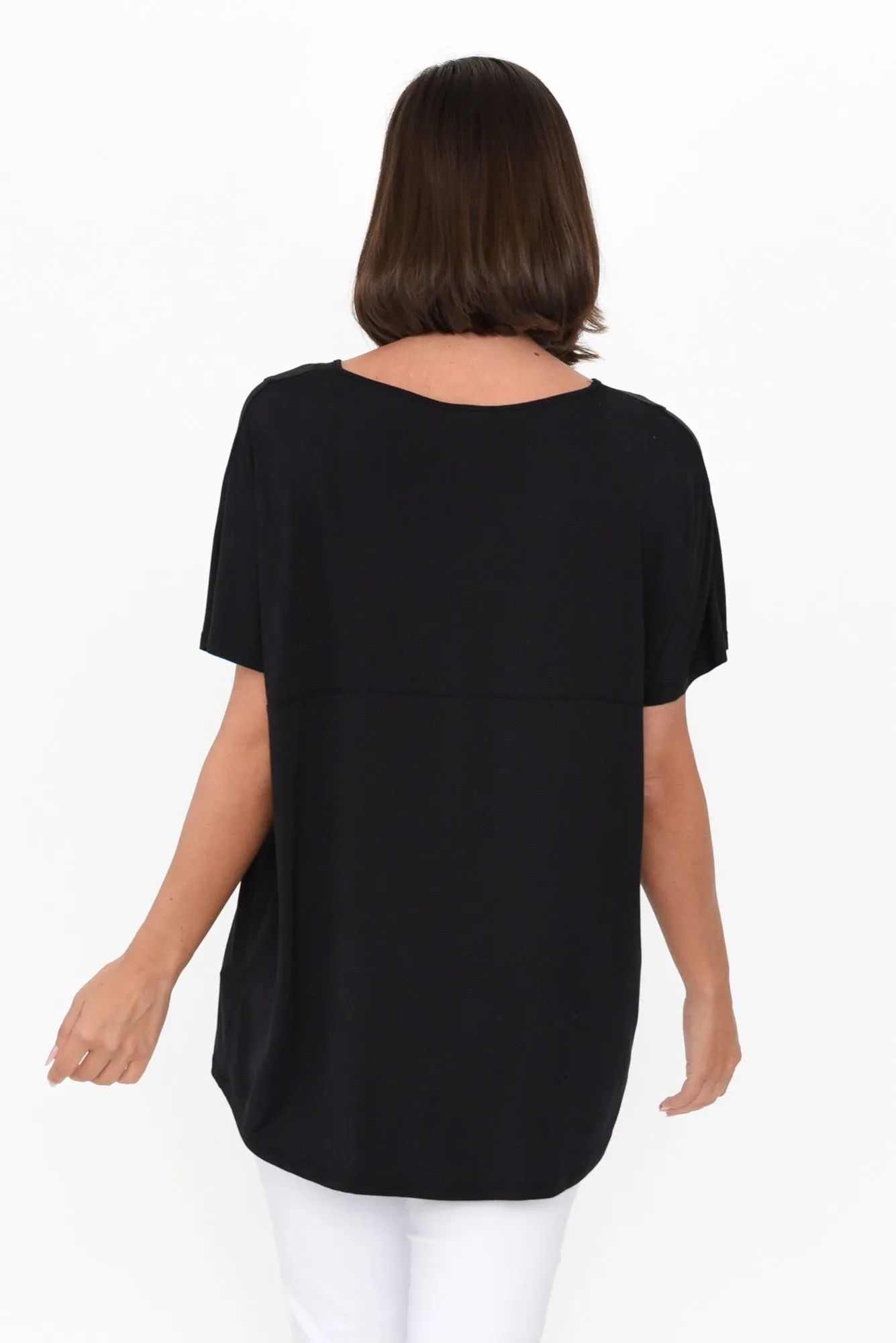 Ivy Black Micro Modal Swing Tee sold by Blue Bungalow product image thumbnail 4