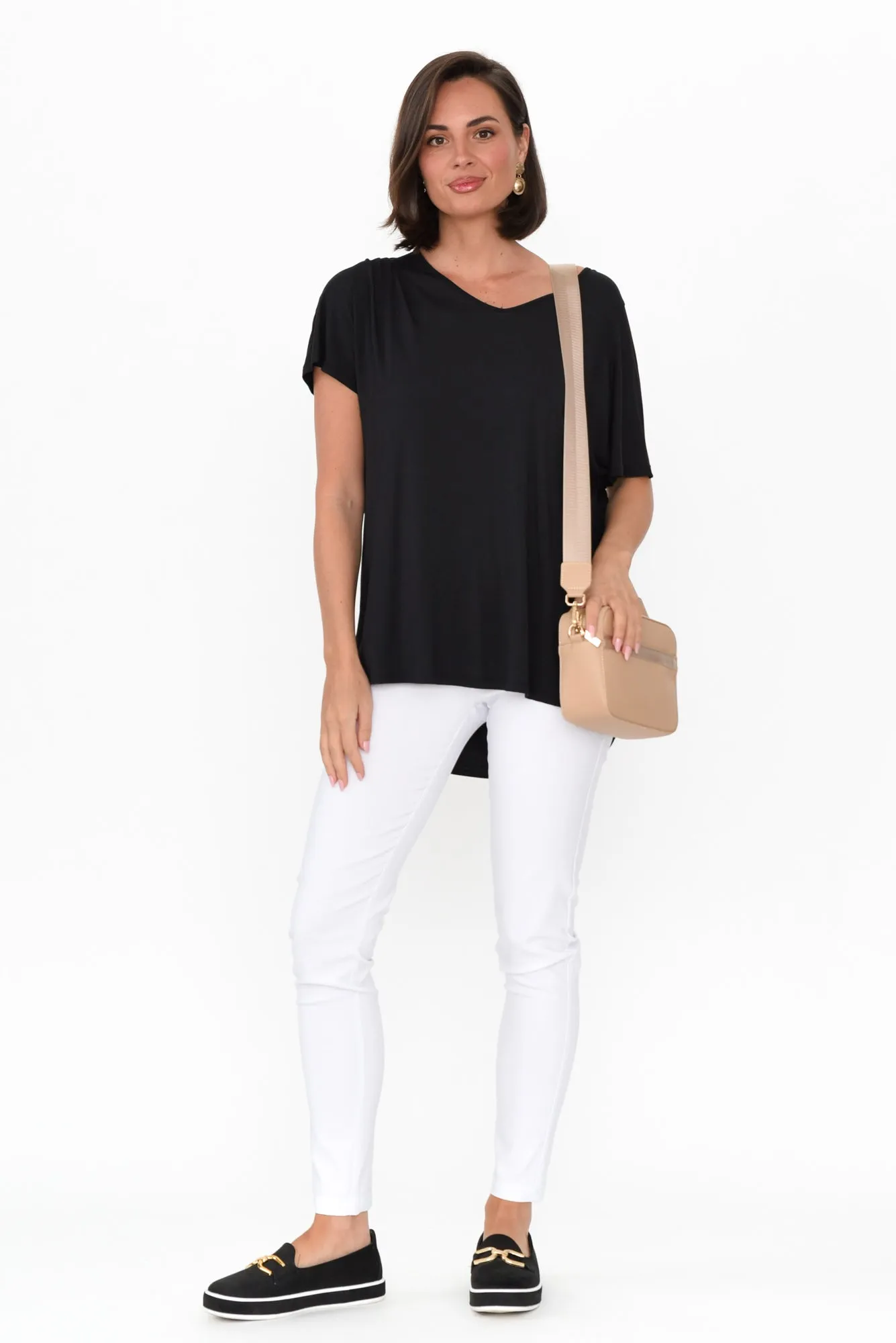 Ivy Black Micro Modal Swing Tee sold by Blue Bungalow product image thumbnail 2