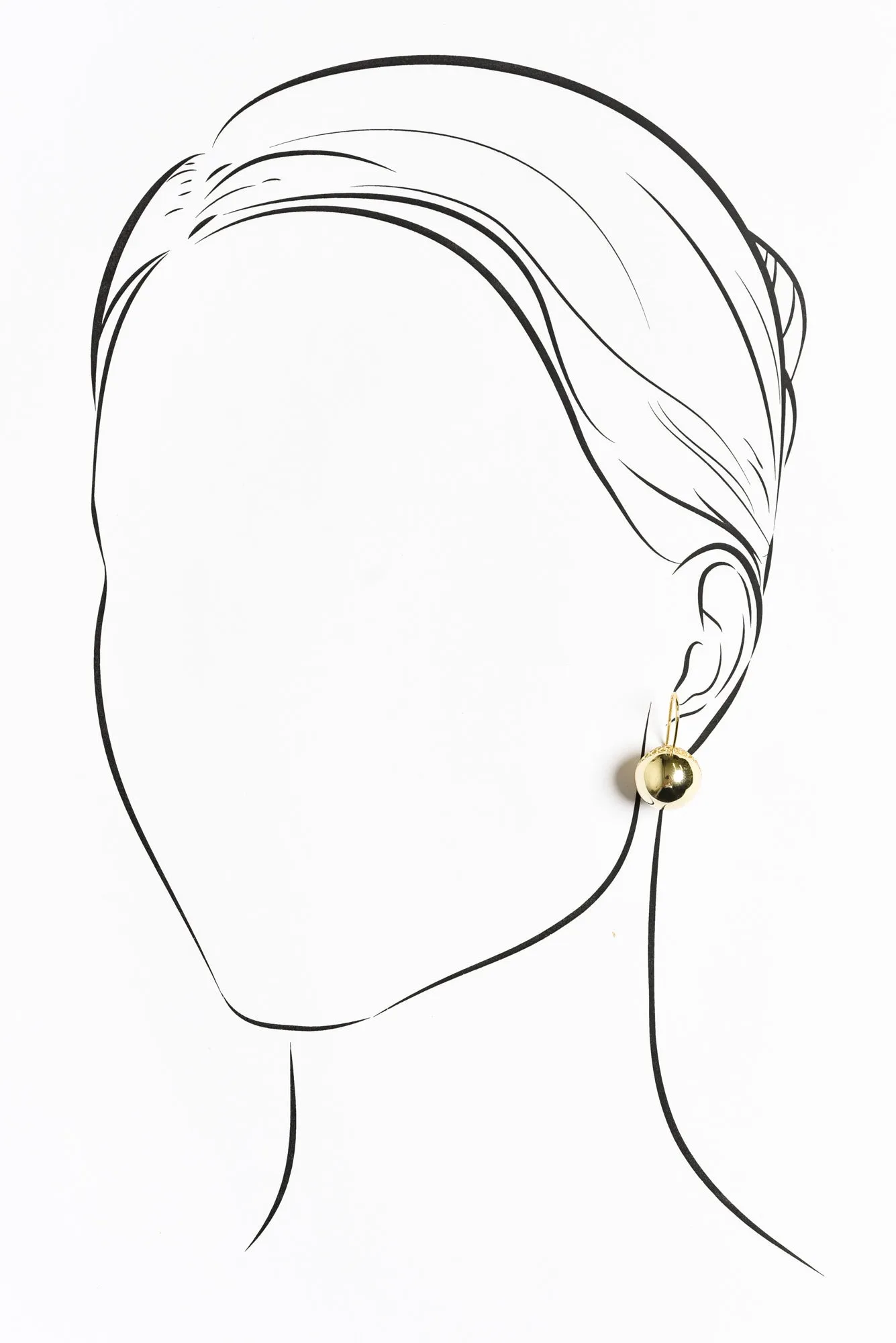 Cleo Gold Ball Hoop Earrings sold by Blue Bungalow product image thumbnail 2