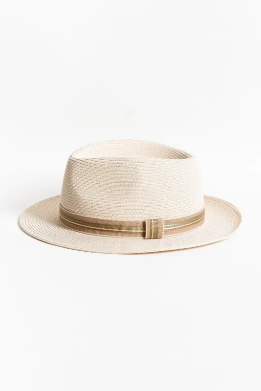 Barrington Ivory Flexibraid Fedora sold by Blue Bungalow