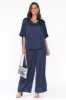 Eternal Navy Draped Top sold by Blue Bungalow