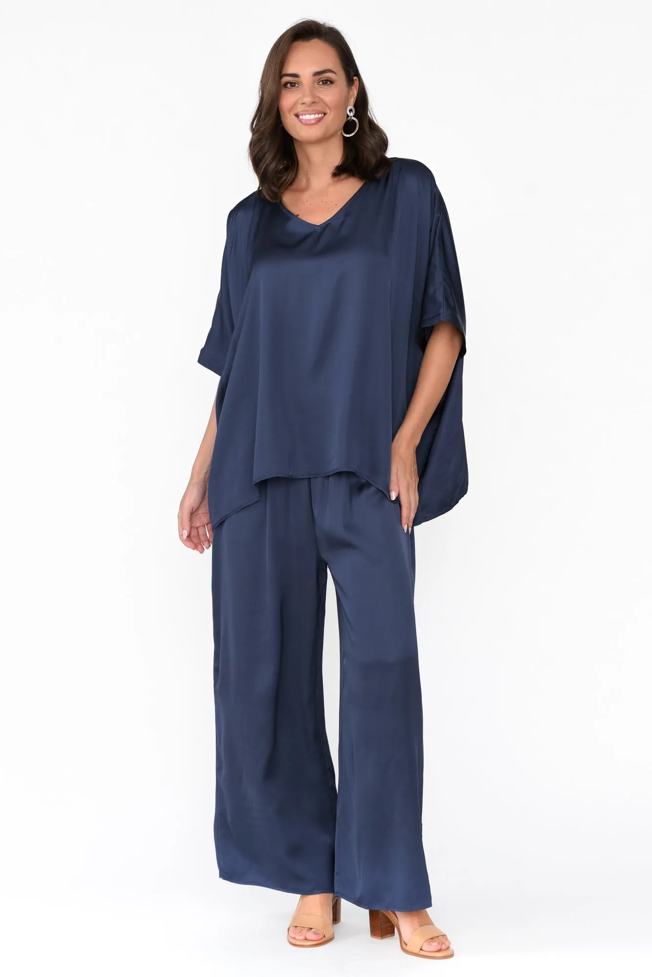 Eternal Navy Draped Top sold by Blue Bungalow product image thumbnail 5