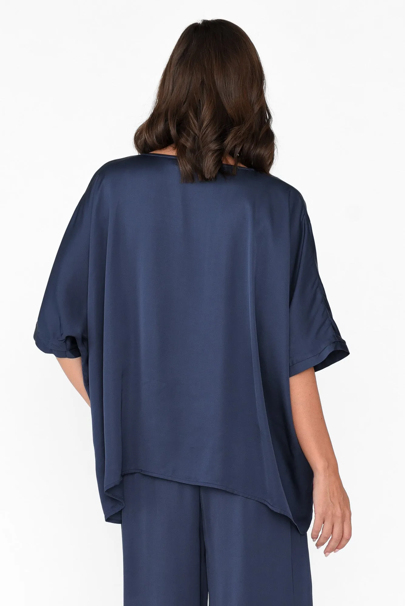 Eternal Navy Draped Top sold by Blue Bungalow product image thumbnail 4