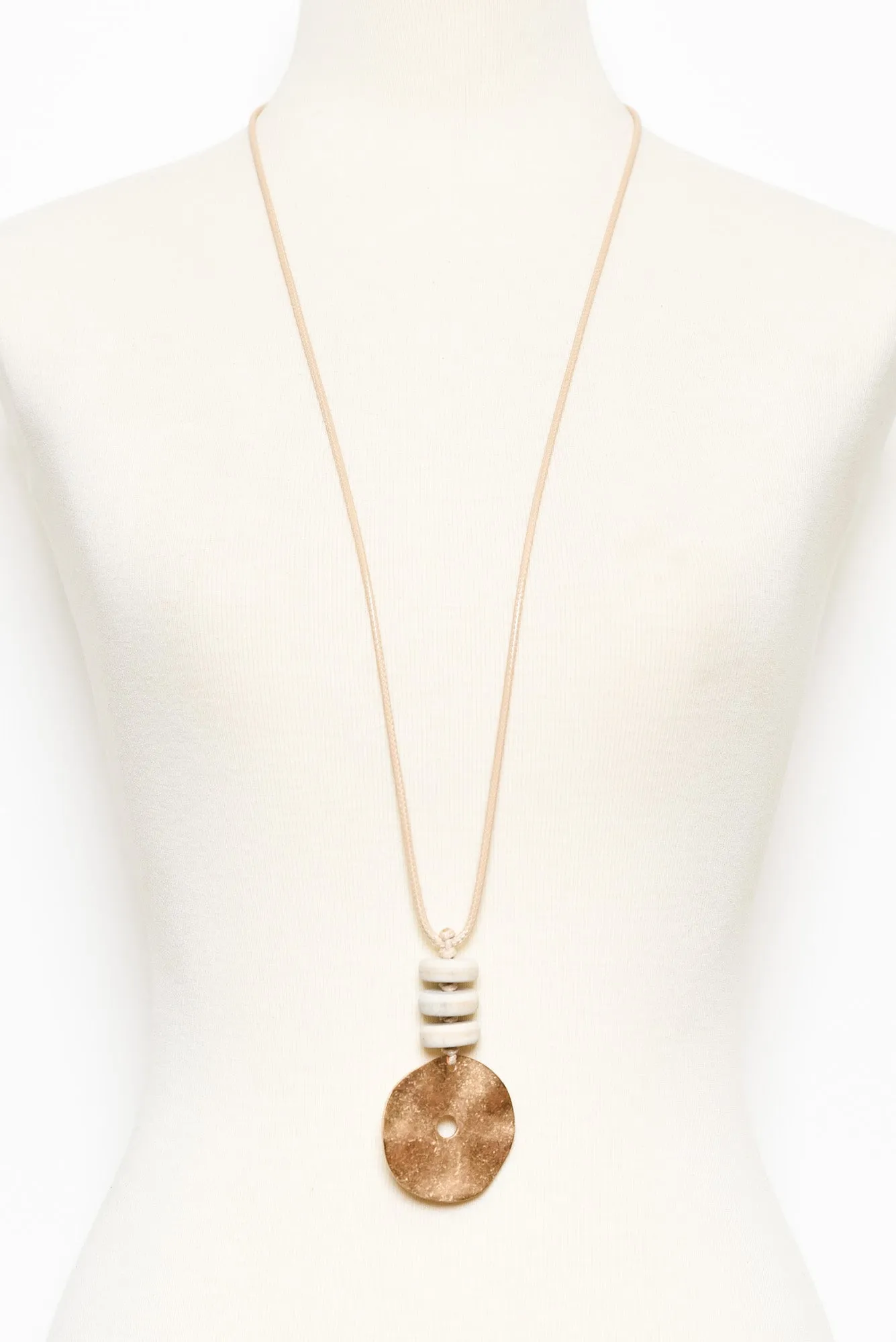 Mavros Gold Circle Pendant Necklace sold by Blue Bungalow product image thumbnail 2