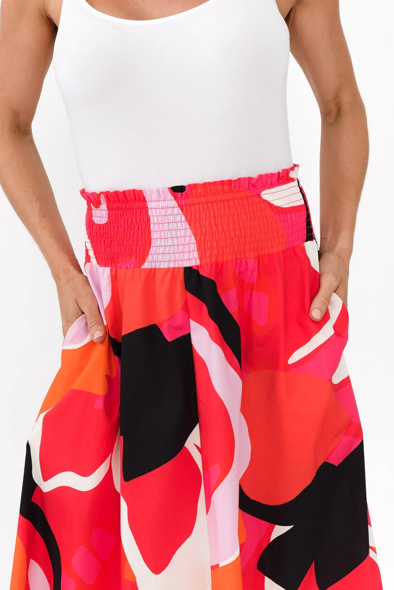 Petie Pink Abstract Cotton Skirt sold by Blue Bungalow product image thumbnail 5