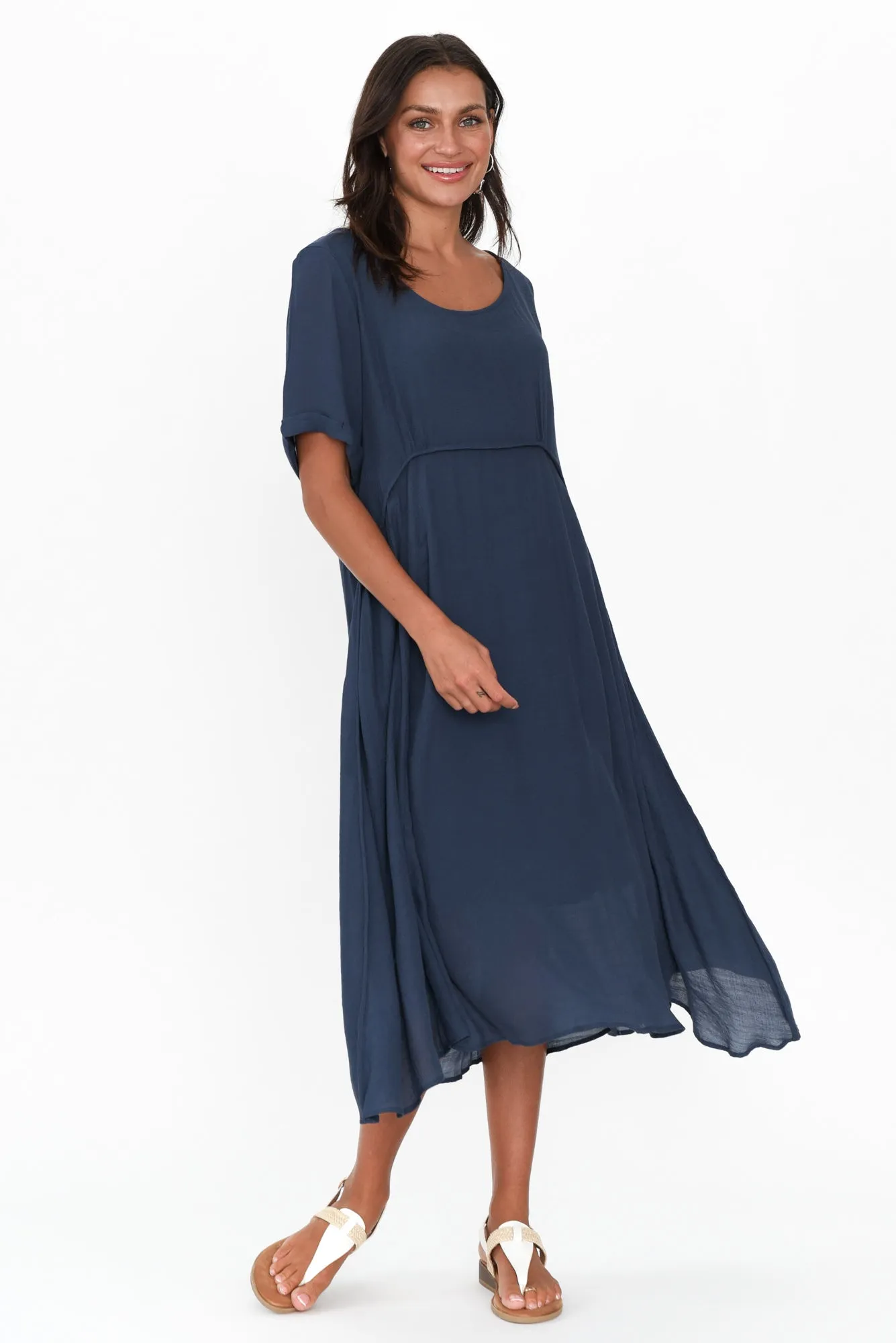 Everlyn Navy Crescent Dress sold by Blue Bungalow product image thumbnail 2