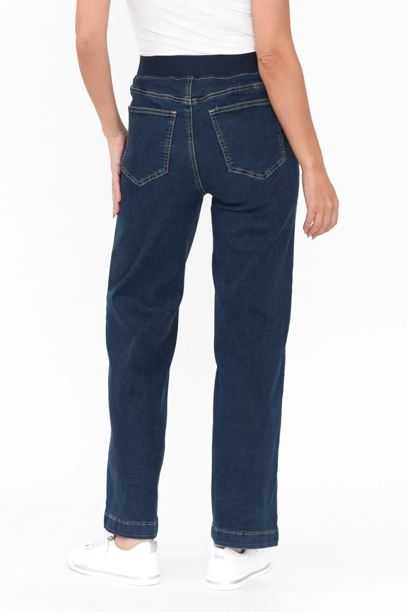 Maddy Dark Blue Wide Leg Jeans sold by Blue Bungalow product image thumbnail 4