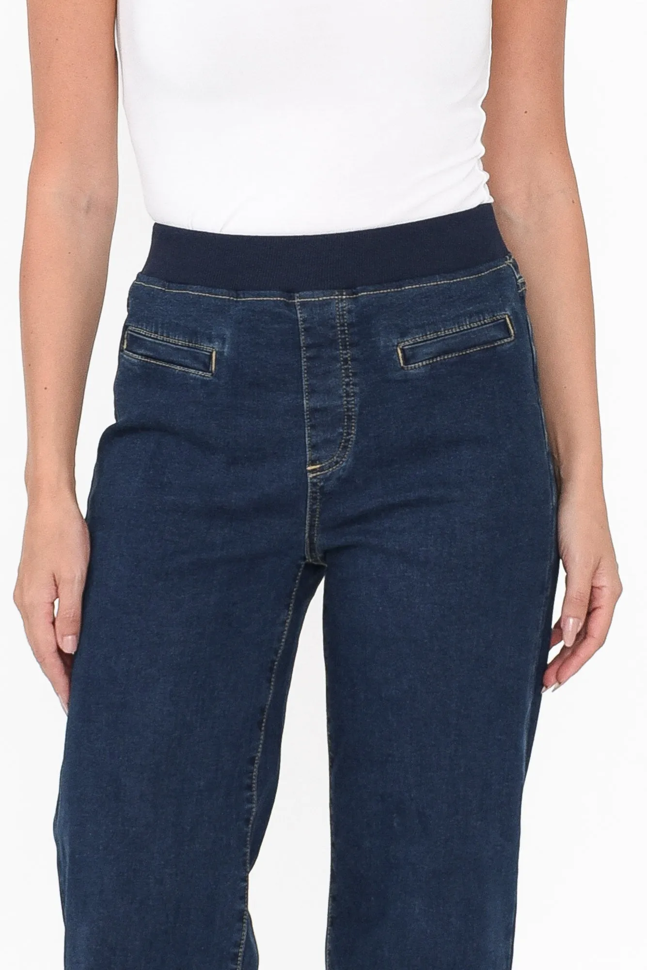 Maddy Dark Blue Wide Leg Jeans sold by Blue Bungalow product image thumbnail 5
