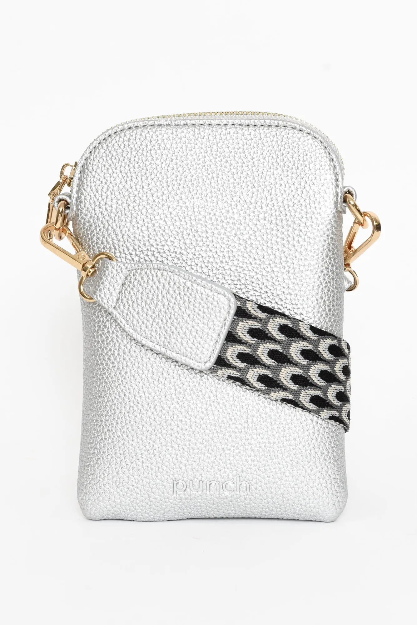 Leola Silver Walker Crossbody Bag sold by Blue Bungalow