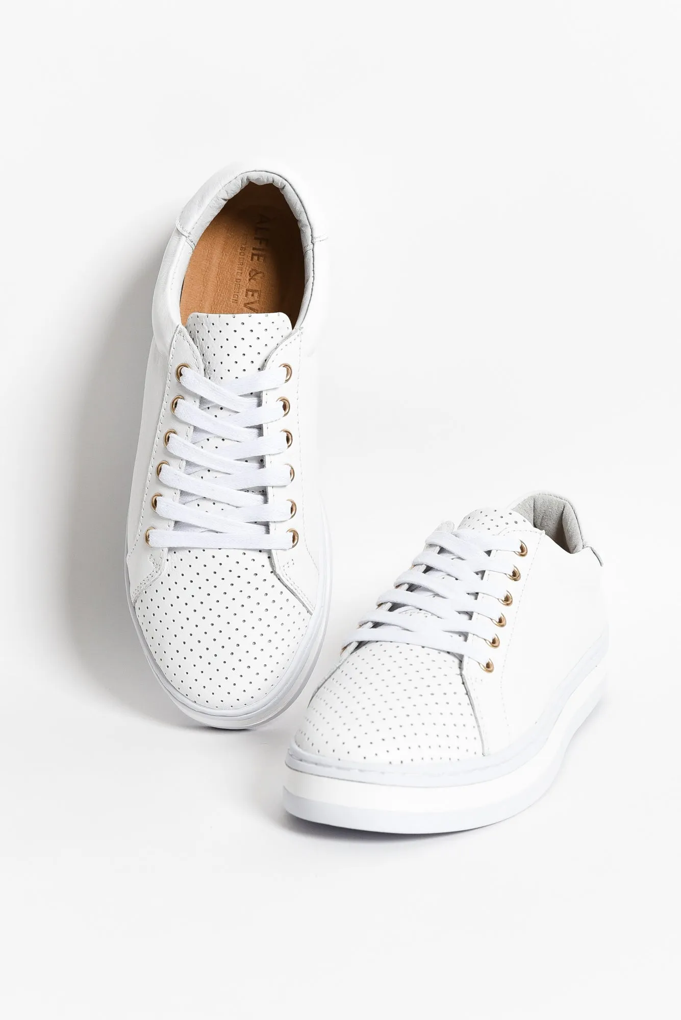 Paradise White Leather Sneaker sold by Blue Bungalow product image thumbnail 2