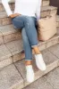 Paradise White Leather Sneaker sold by Blue Bungalow