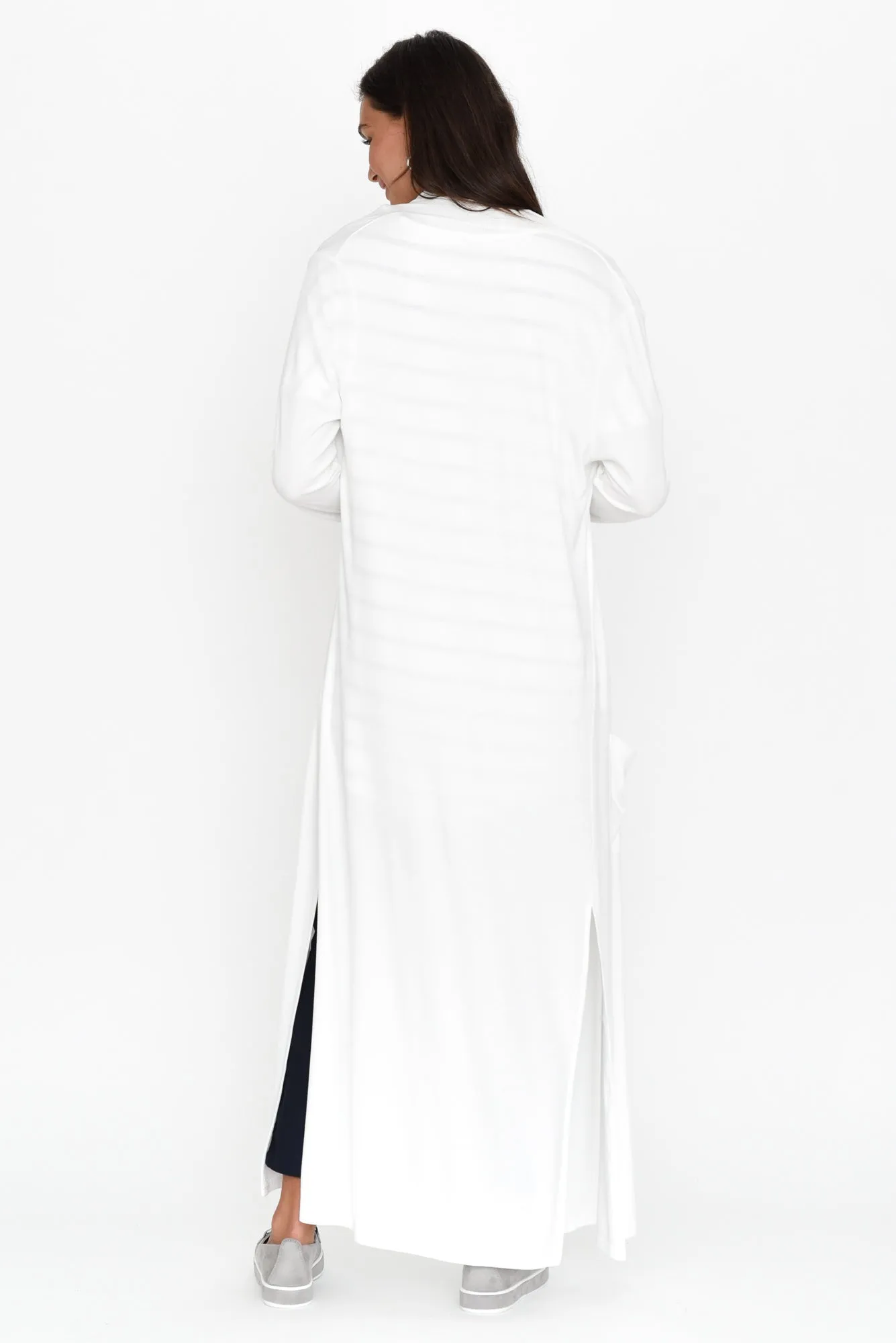 Farren Cream Bamboo Ribbed Pocket Cardigan sold by Blue Bungalow product image thumbnail 4