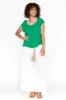 Rumi White Wide Leg Linen Pants sold by Blue Bungalow