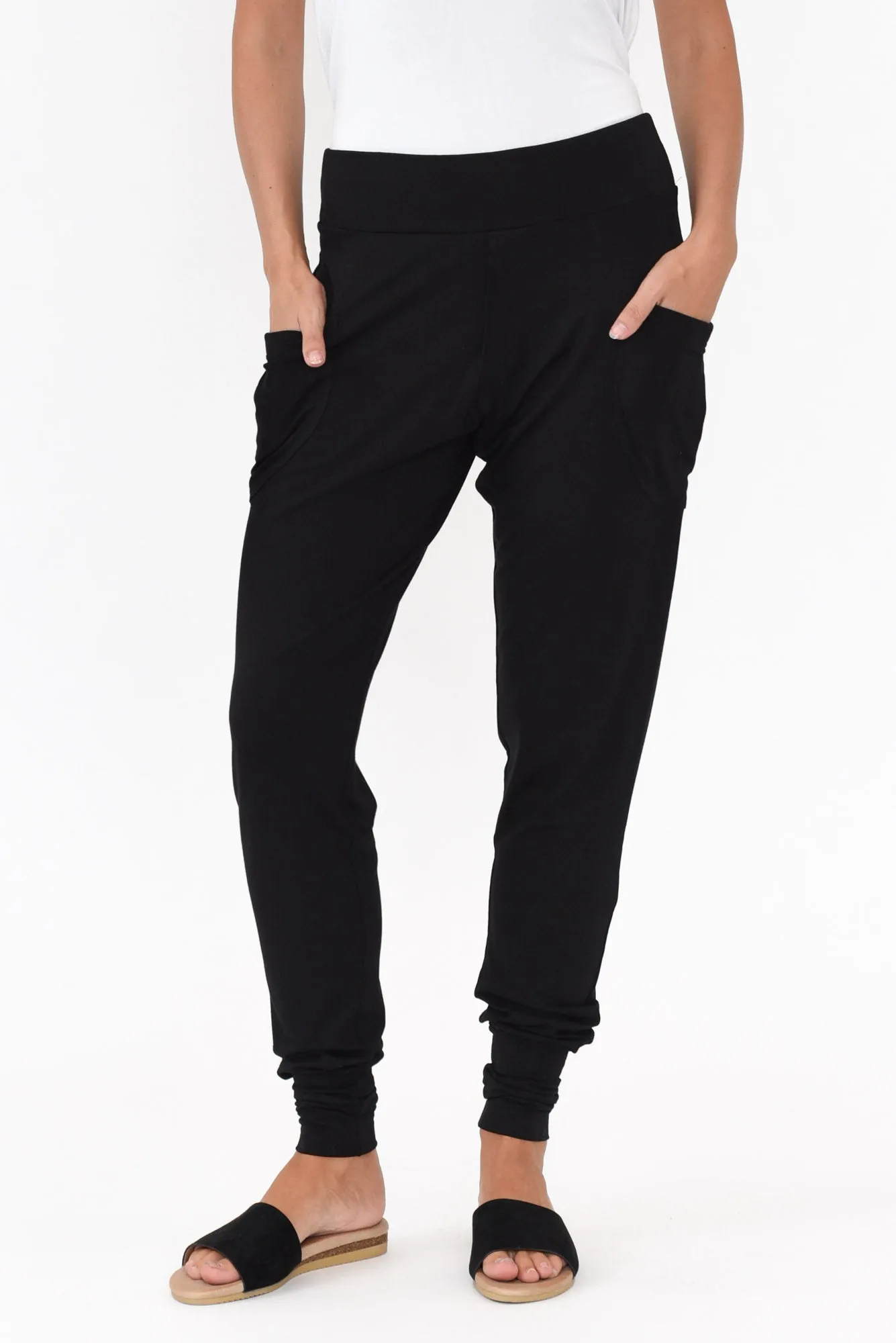 Gaga Black Bamboo Sweat Pants sold by Blue Bungalow