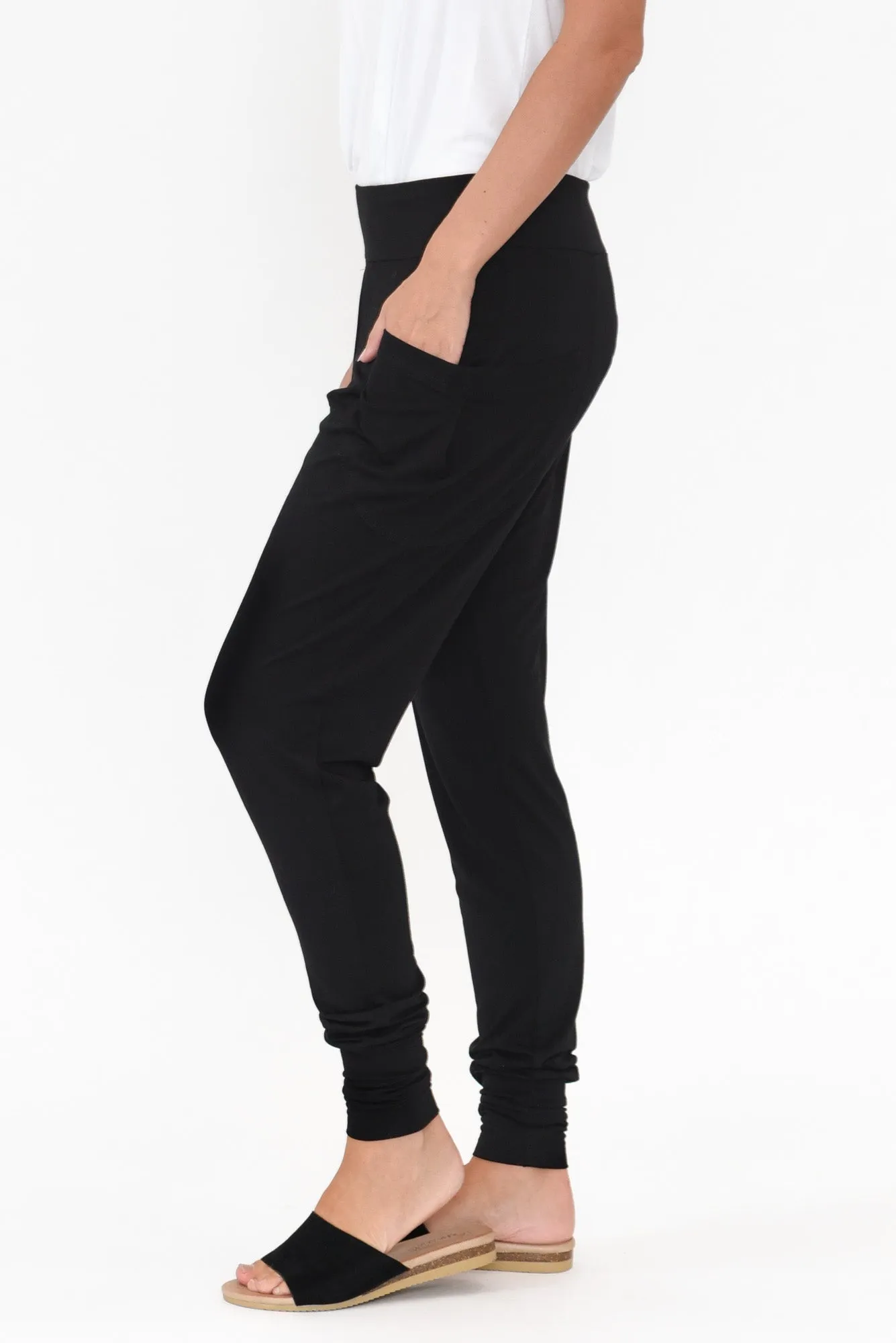 Gaga Black Bamboo Sweat Pants sold by Blue Bungalow product image thumbnail 3