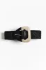 Corten Black Contrast Buckle Woven Belt sold by Blue Bungalow