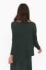 Dark Green Bamboo Relaxed Boatneck Top sold by Blue Bungalow