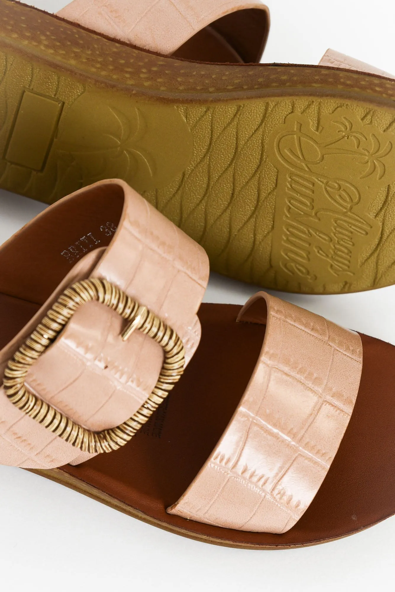 Briti Taupe Buckle Slide sold by Blue Bungalow product image thumbnail 4