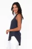Keira Navy Cotton Tank sold by Blue Bungalow