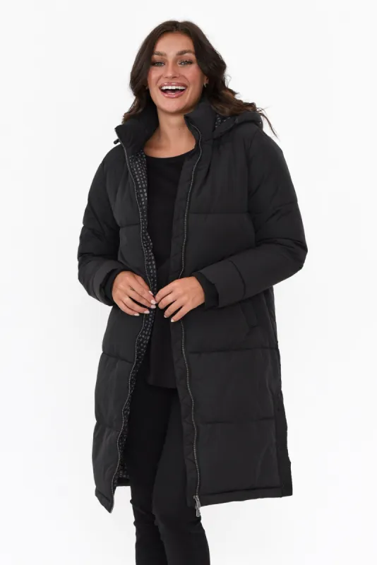 Camelia Black Puffer Jacket sold by Blue Bungalow