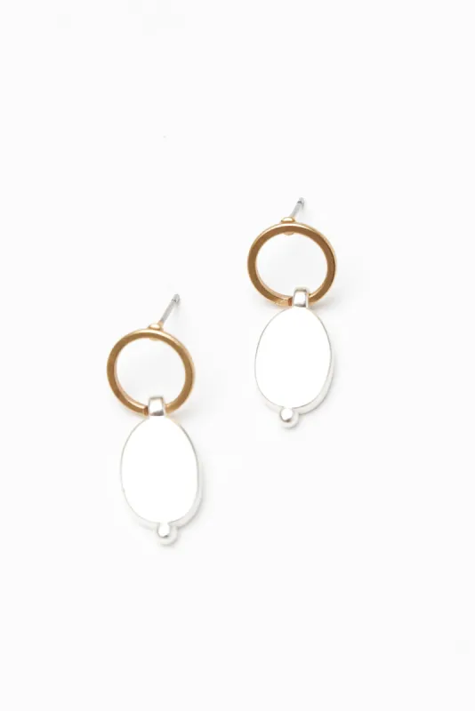 Ayelet Gold Oval Drop Earrings sold by Blue Bungalow