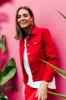 Danielle Red Stretch Jean Jacket sold by Blue Bungalow
