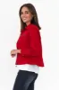 Danielle Red Stretch Jean Jacket sold by Blue Bungalow