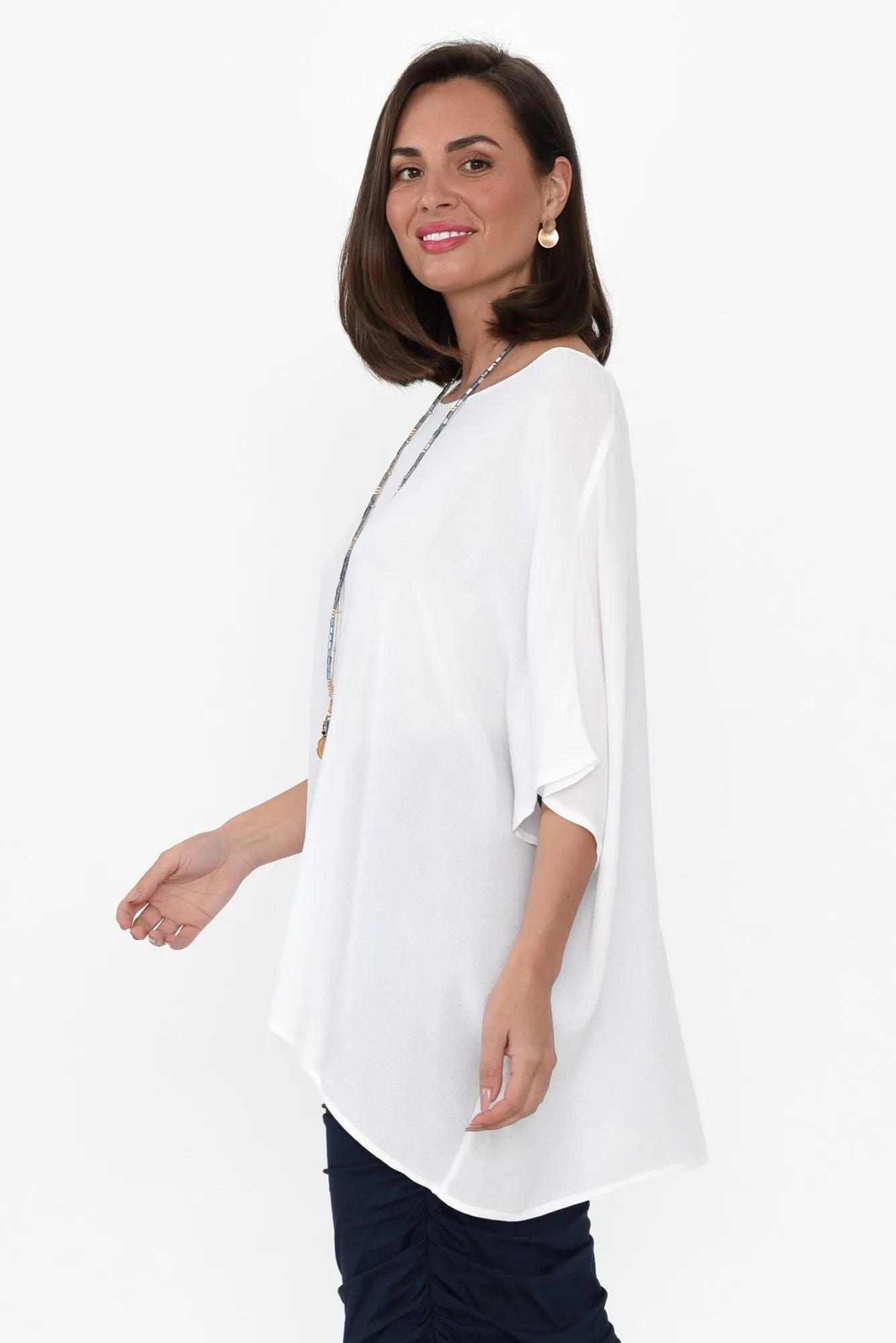 Mali White Drape Top sold by Blue Bungalow product image thumbnail 4