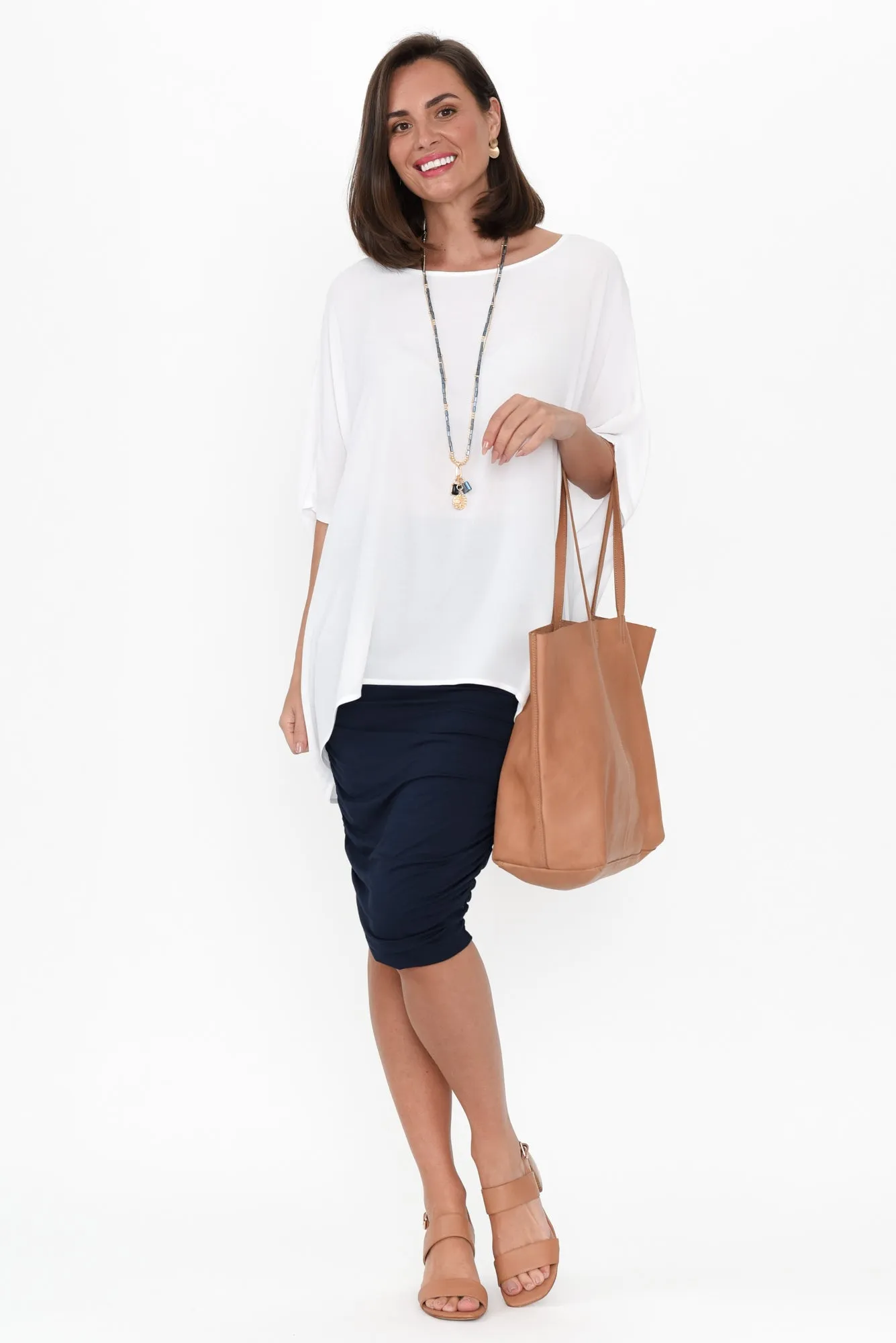 Mali White Drape Top sold by Blue Bungalow product image thumbnail 3