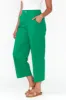 Montague Green Cotton Crop Pants sold by Blue Bungalow