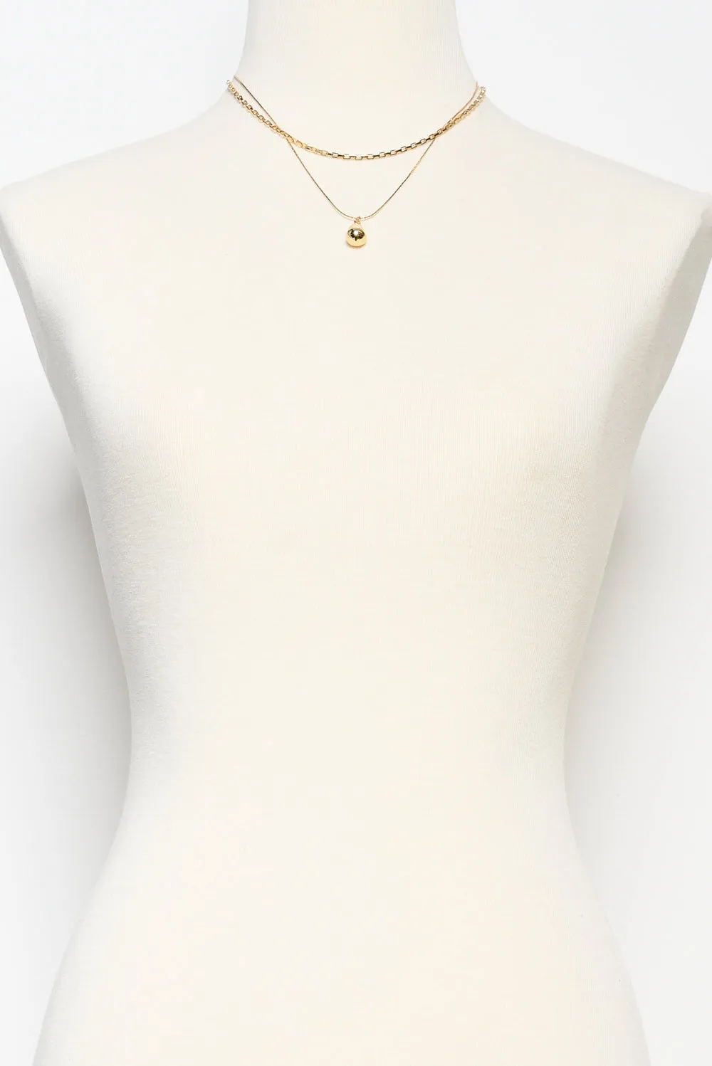 Hazlett Gold Layered Chain Necklace sold by Blue Bungalow product image thumbnail 2
