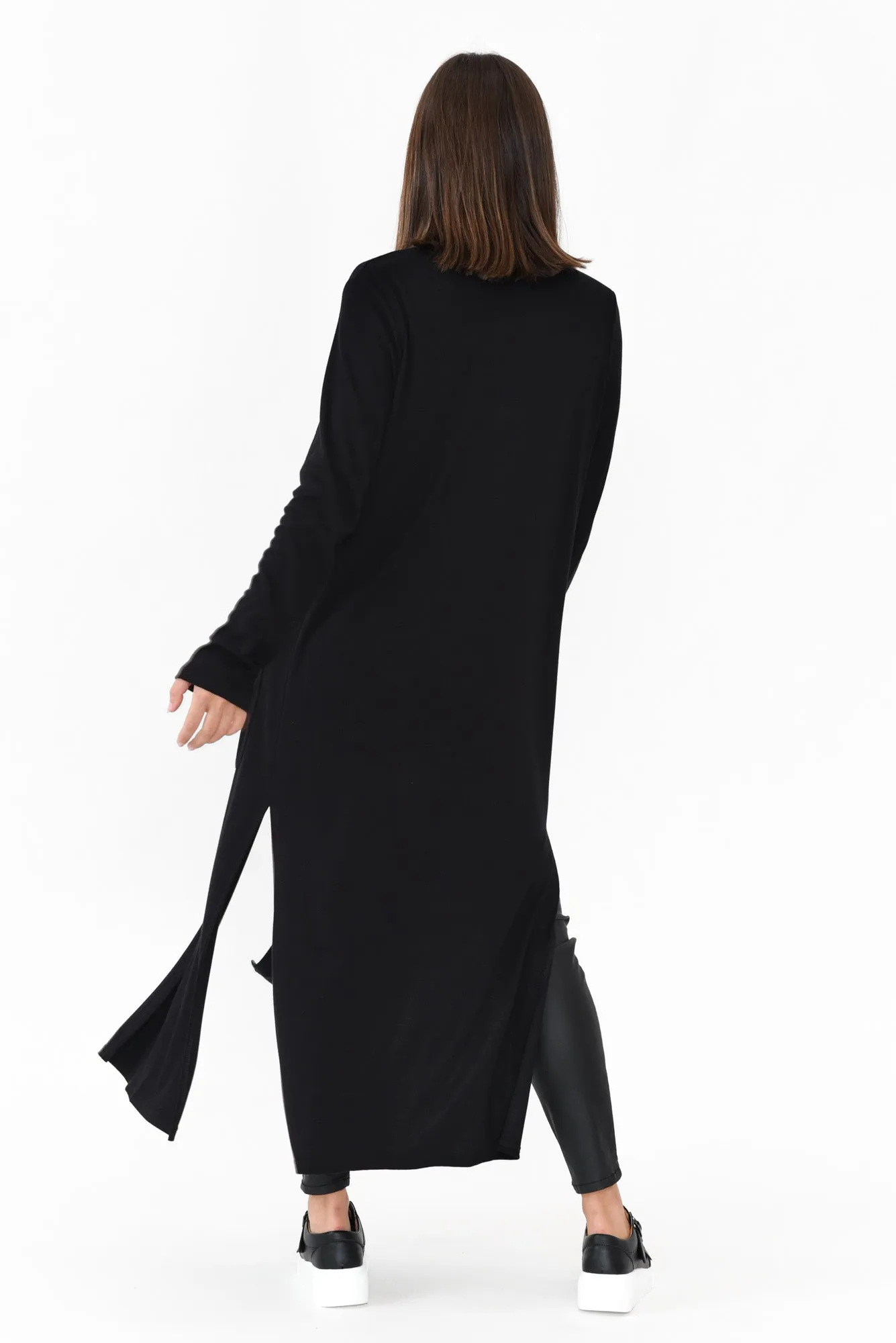 Farren Black Bamboo Ribbed Pocket Cardigan sold by Blue Bungalow product image thumbnail 5